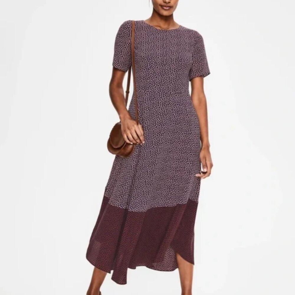 Boden Renee Polka Dot Midi Dress 6R - Picture 2 of 10